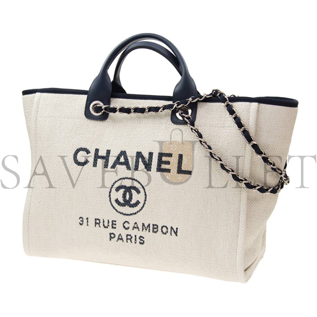 CHANEL DEAUVILLE LARGE TOTE GOLD HARDWARE   A66941 (30*50*22cm)