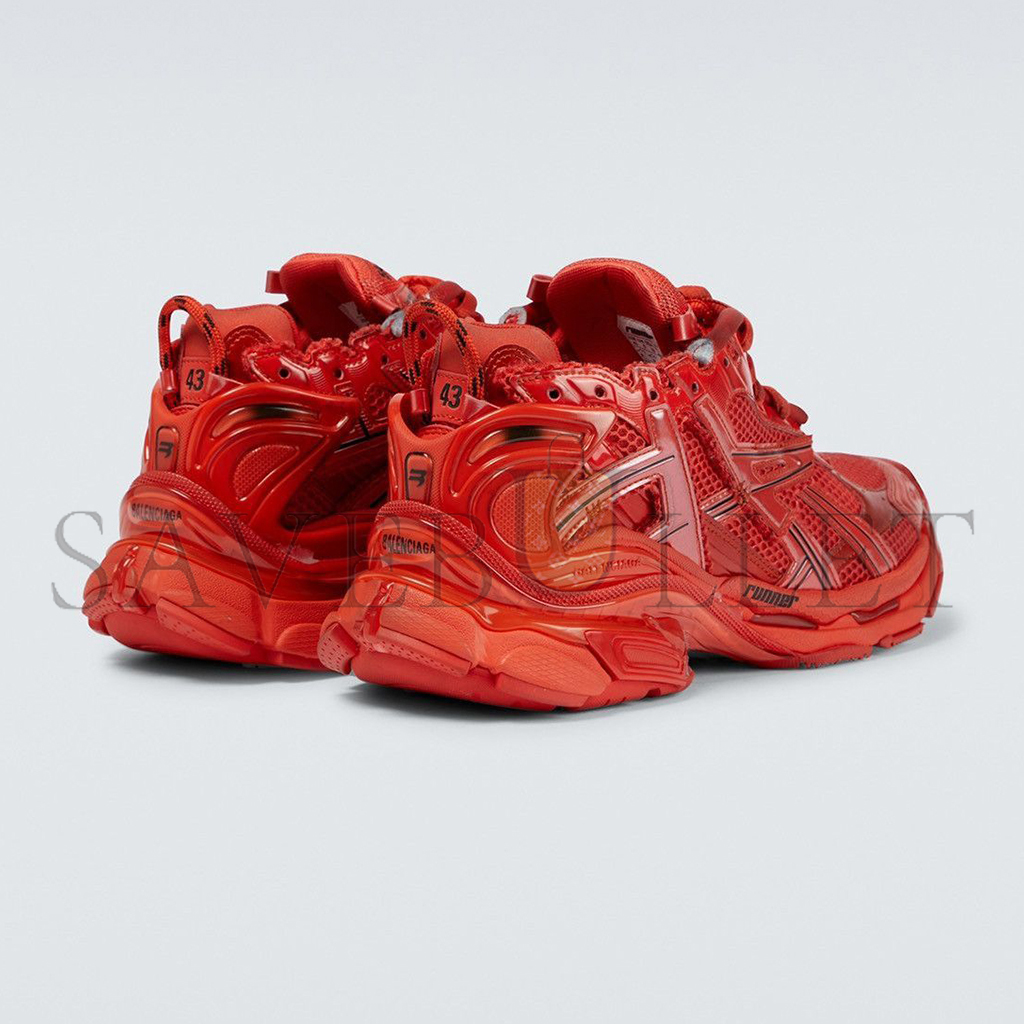 BALENCIAGA RUNNER LOW TOP SNEAKERS RED 677403W3RB16000