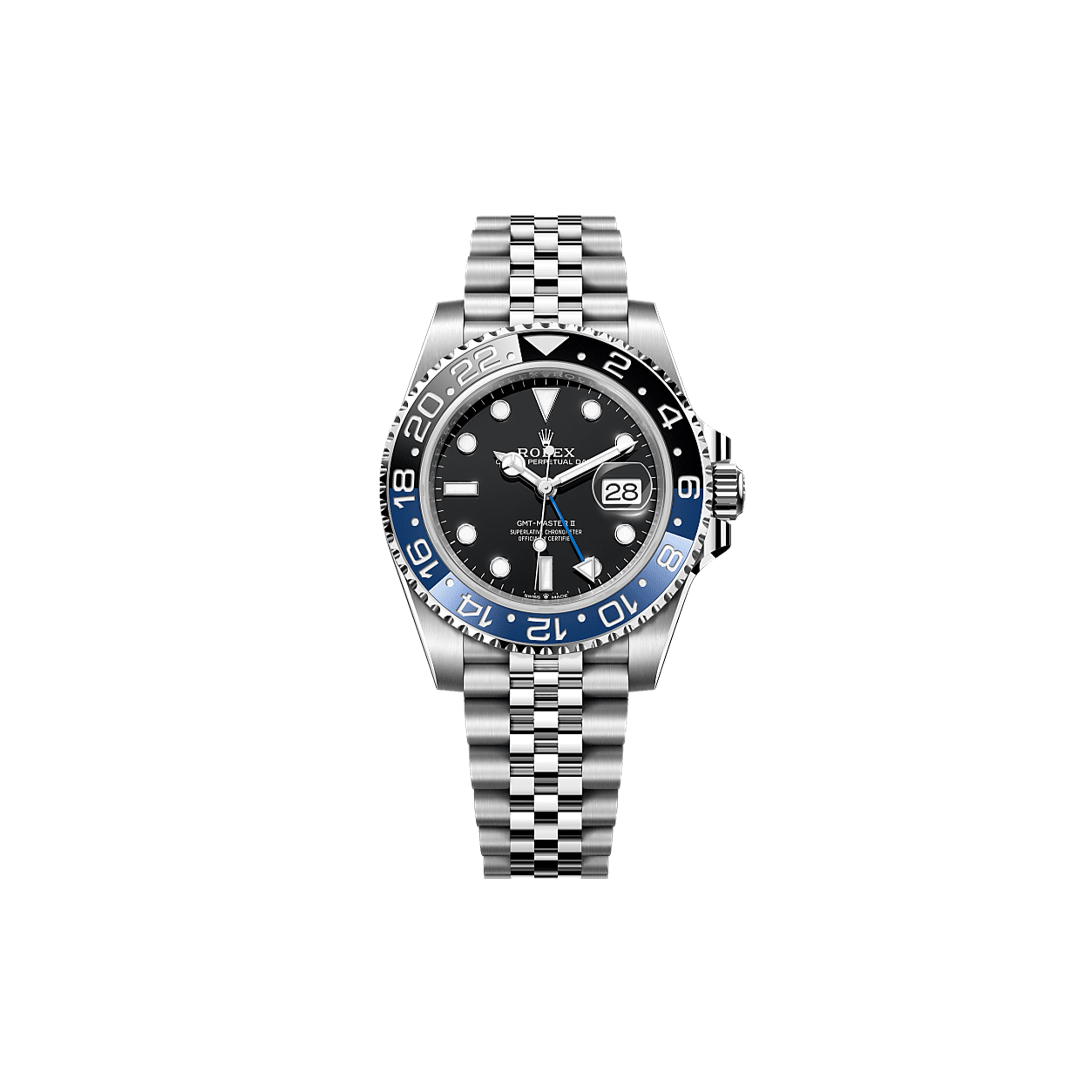 ROLEX GMT-MASTER II OYSTER, 40 MM, OYSTERSTEEL WATCH 126710BLNR