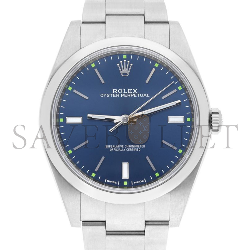 ROLEX OYSTER PERPETUAL BLUE DIAL STAINLESS STEEL 39MM 114300-0003