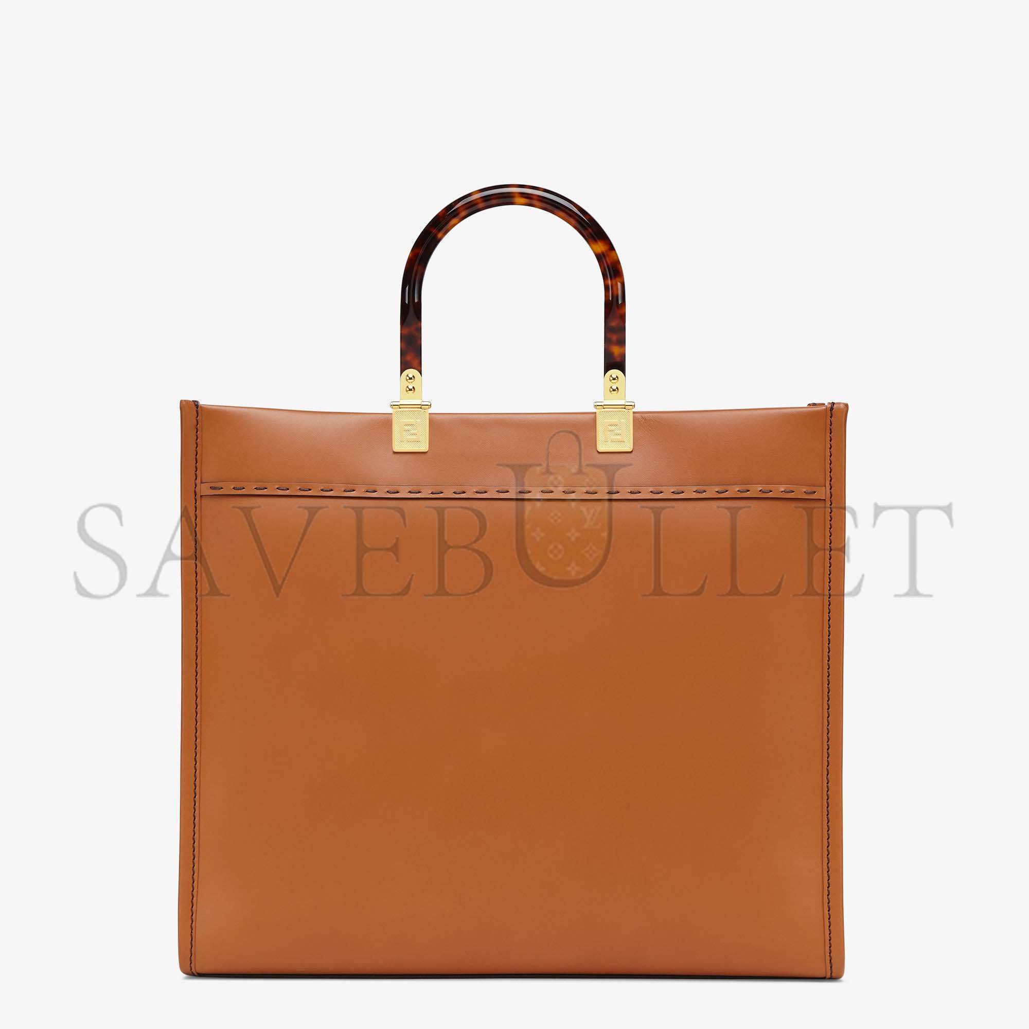 FENDI SUNSHINE MEDIUM - BROWN LEATHER SHOPPER 8BH386ABVLF0PWZ (35*31*17cm)