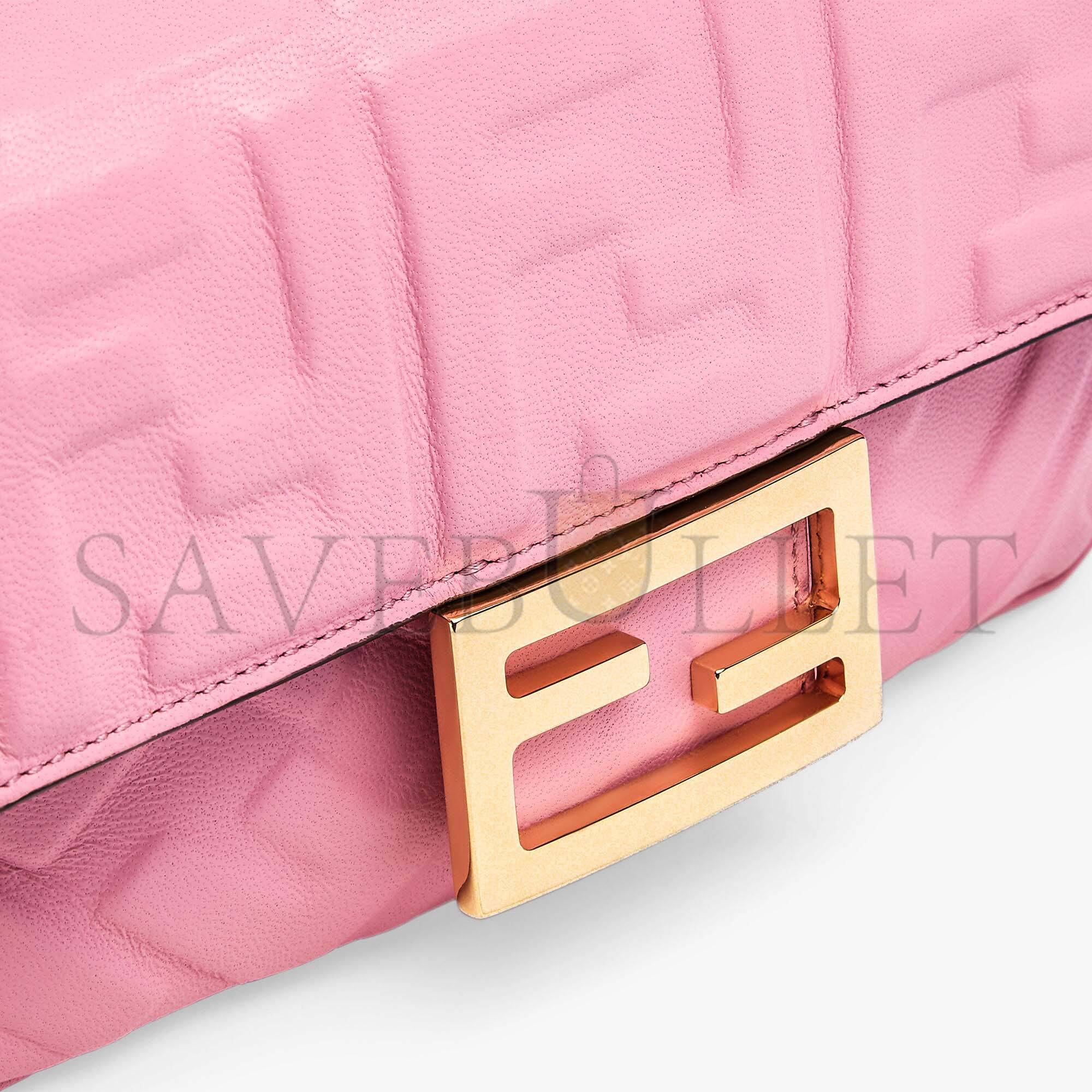 FENDI BAGUETTE MINI - PINK NAPPA LEATHER BAG 8BS017A72VF1AQA (19*11.5*4cm)