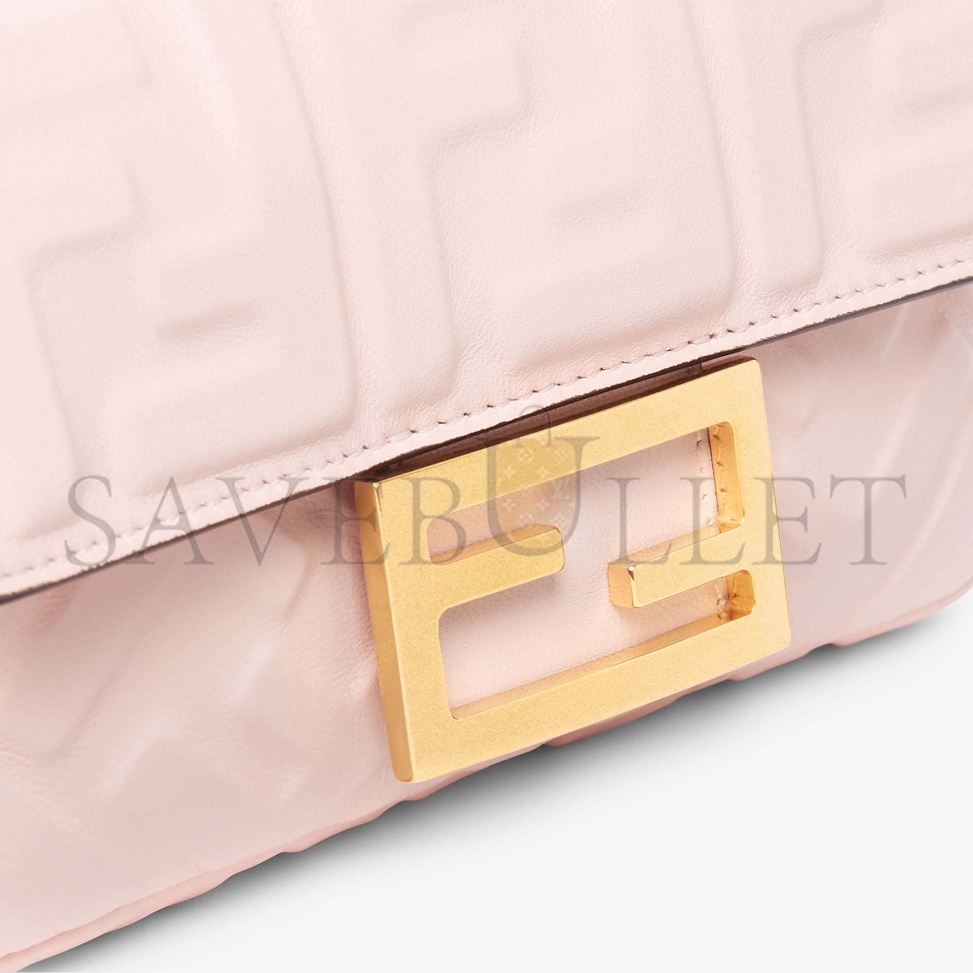 FENDI BAGUETTE MINI - PINK FF NAPPA LEATHER BAG 8BS017A72VF180X (19*11.5*4cm)