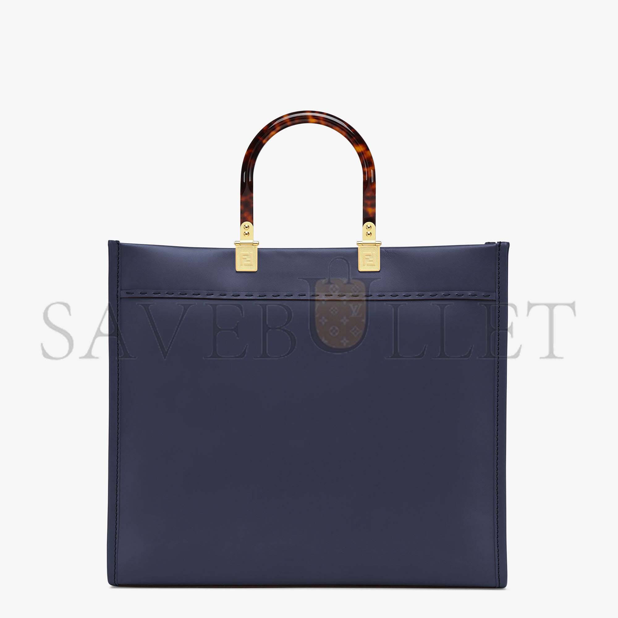 FENDI SUNSHINE MEDIUM - DARK BLUE LEATHER SHOPPER 8BH386ABVLF1998 (35*31*17cm)