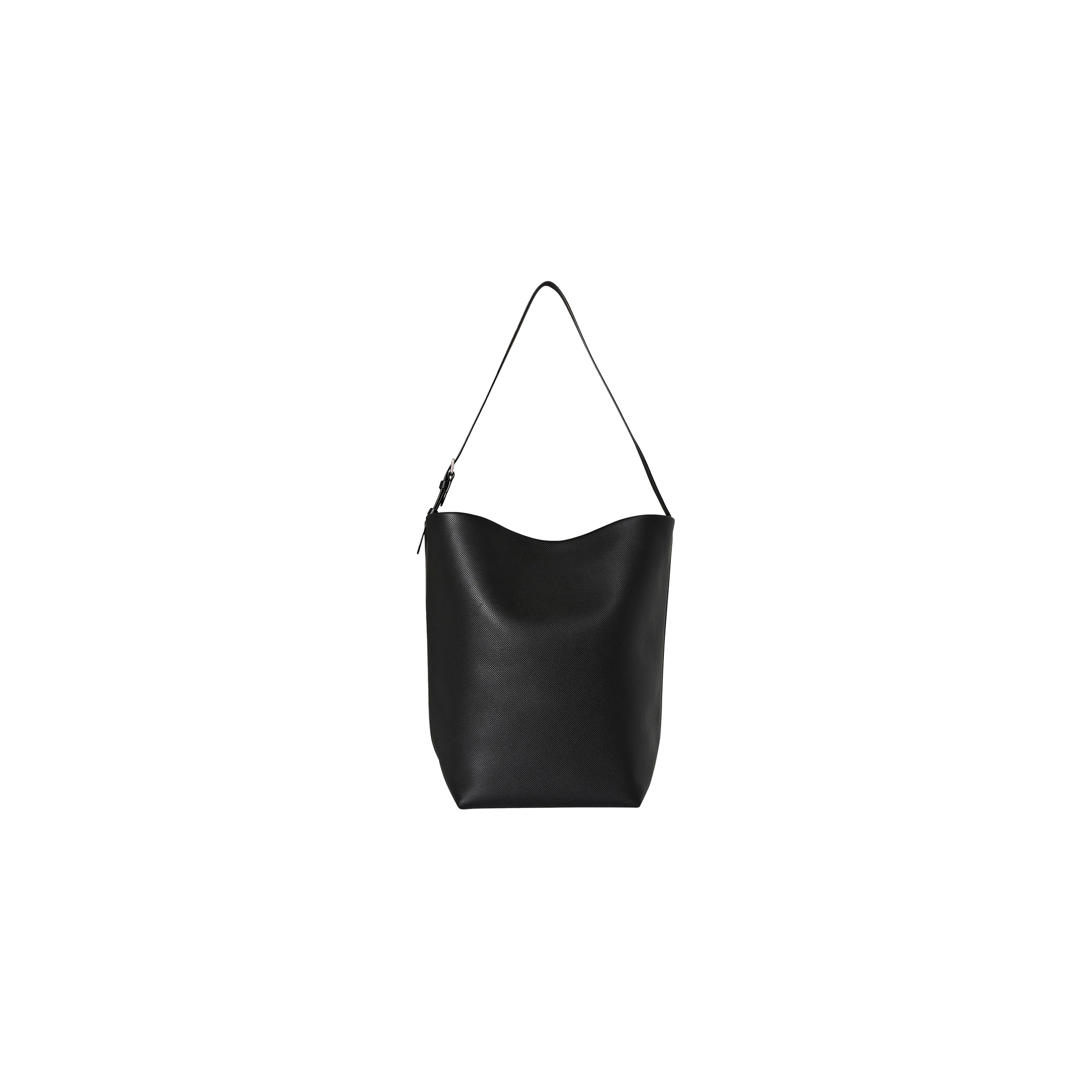 THE ROW LARGE NS SHOULDER BAG IN LEATHER BLACK W1587L72SBLPL (33*28*15cm)