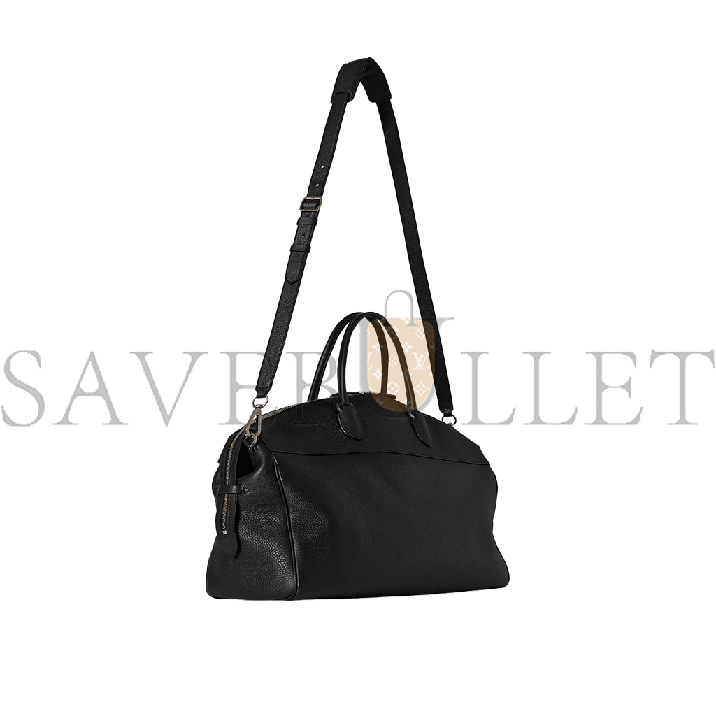 THE ROW GEORGE DUFFLE IN LEATHER BLACK W1630L129BAS (43*30*18cm)