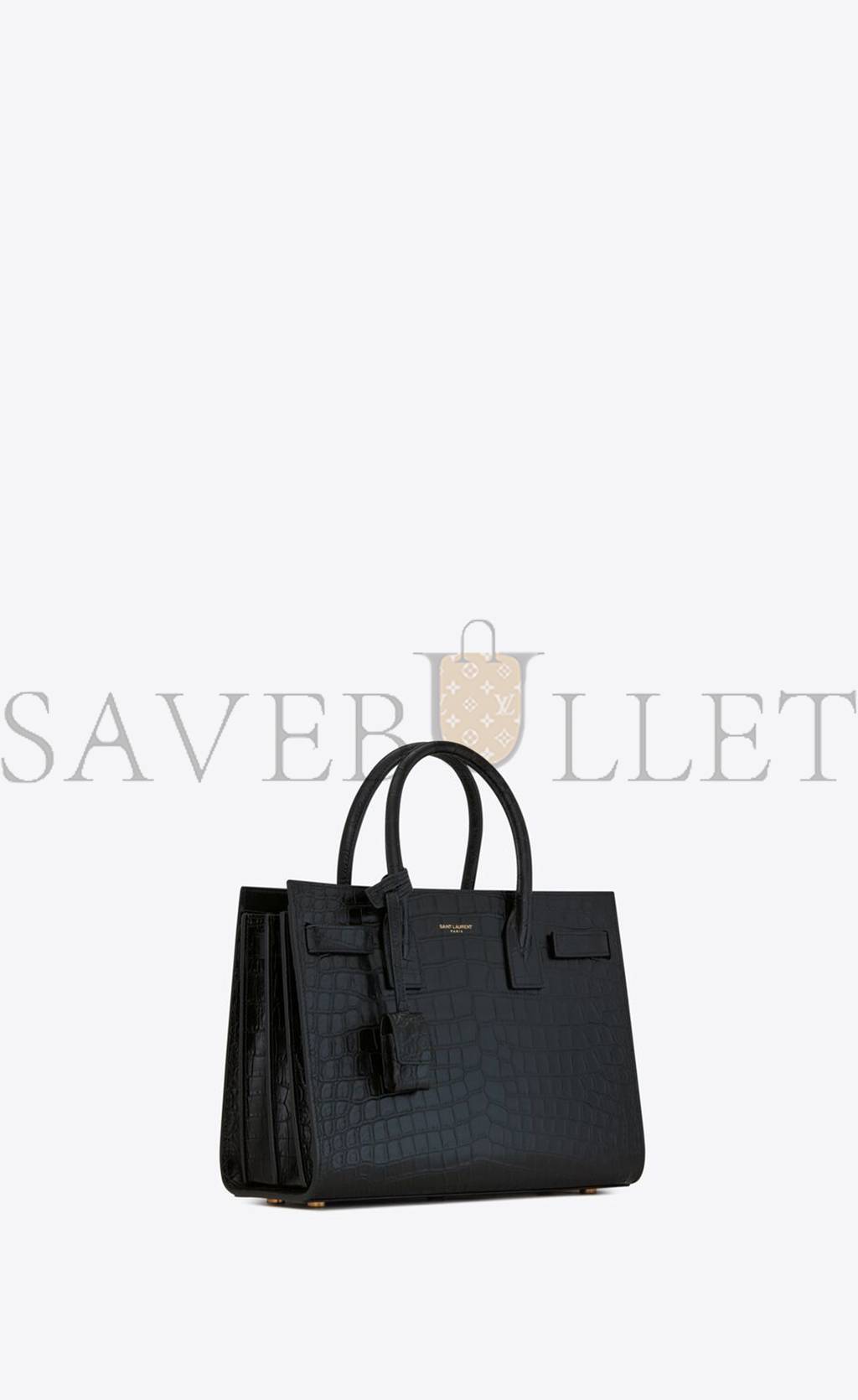 YSL SAC DE JOUR BABY IN CROCODILE-EMBOSSED MATTE LEATHER 421863DZEAW1000 (26*20.5*12.5cm)