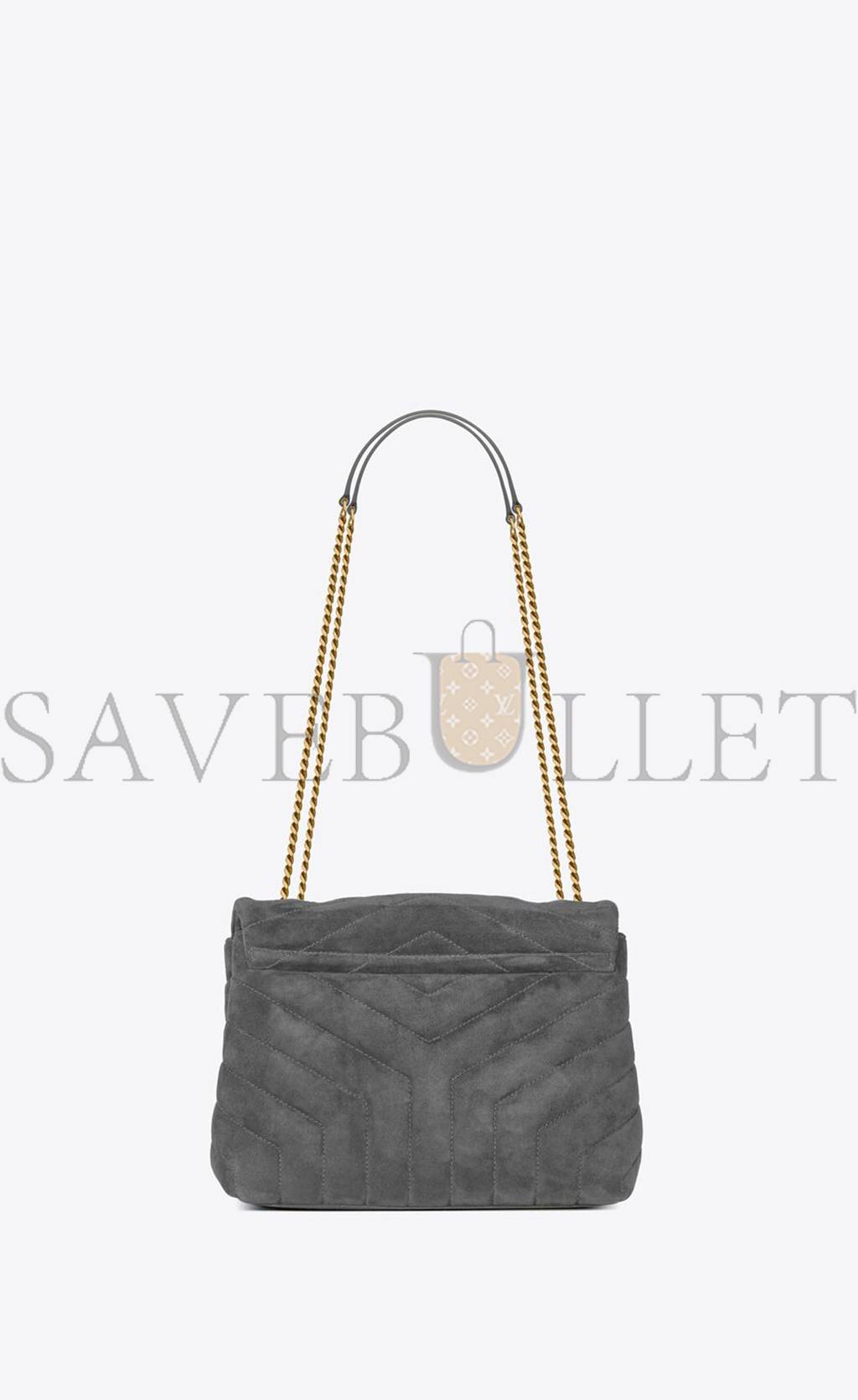 YSL LOULOU SMALL CHAIN BAG IN QUILTED SUEDE 4946991U8671112 (23*17*9cm)