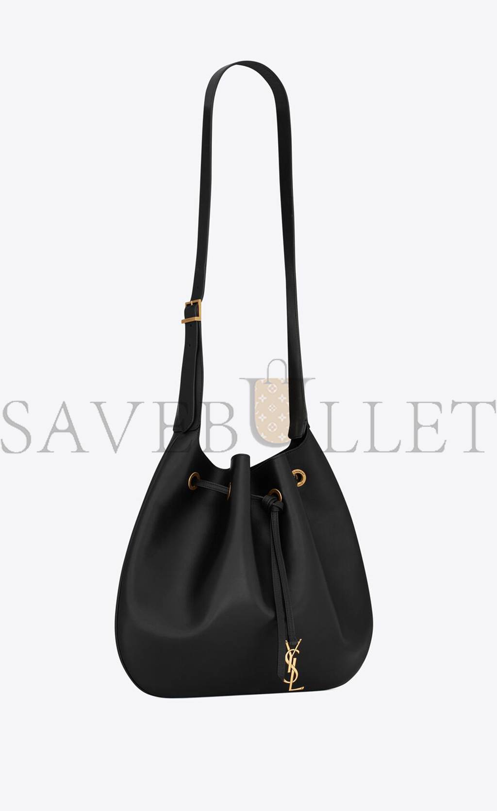 YSL PARIS VII LARGE FLAT HOBO BAG IN SMOOTH LEATHER 697941AAAMD1000 (44*33*2cm)