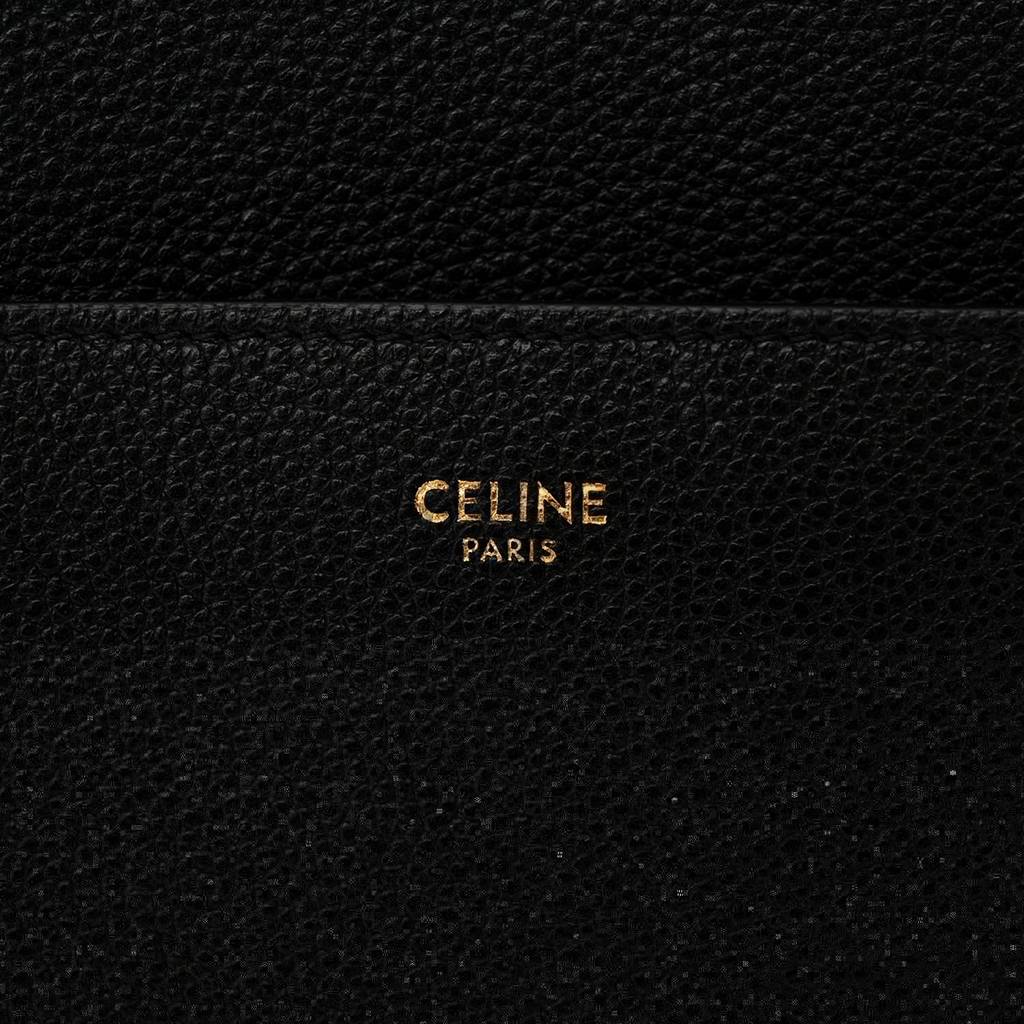 CELINE SOFT GRAINED CALFSKIN SANGLE BUCKET BAG BLACK (33*23*15cm)