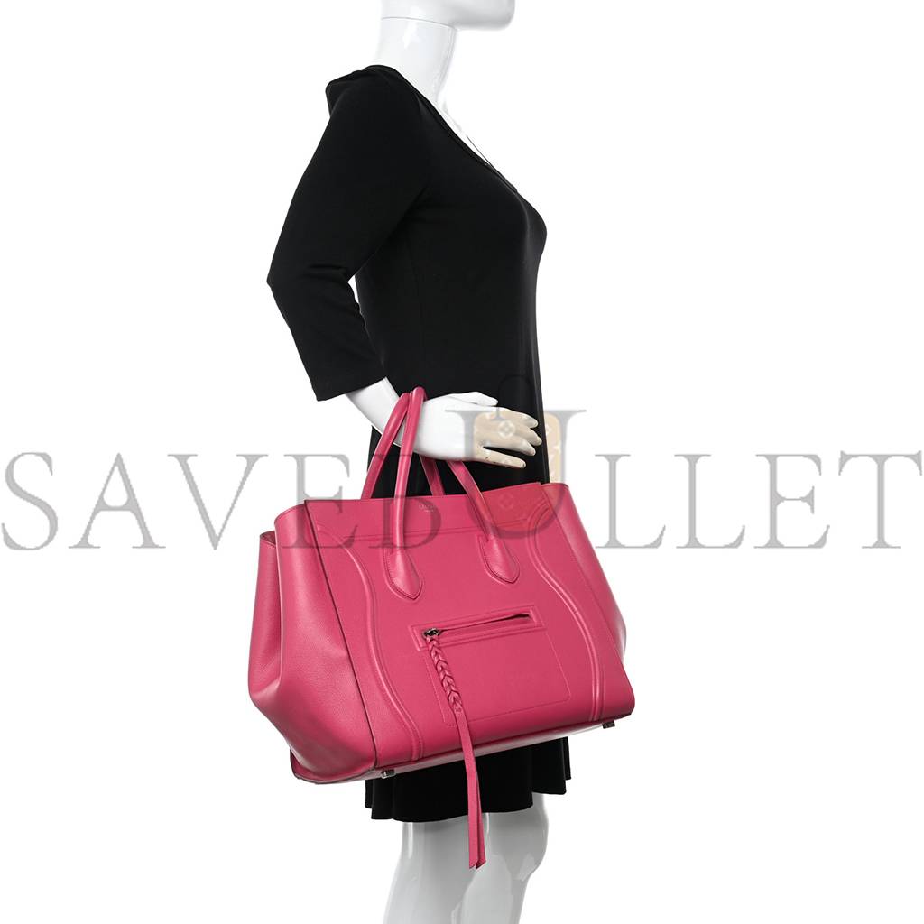 CELINE GRAINED CALFSKIN MEDIUM PHANTOM LUGGAGE FUCHSIA (30*27*25cm)