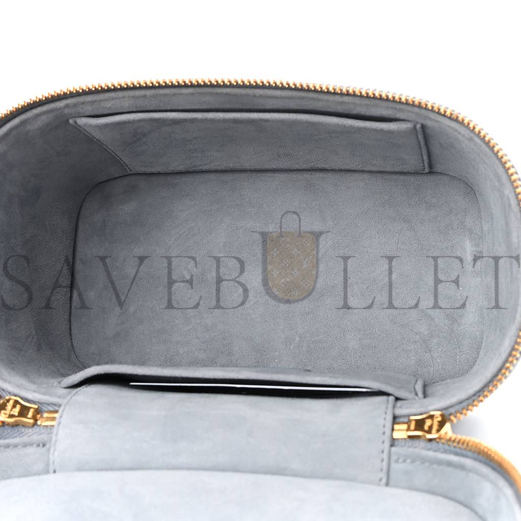 DIOR LAMBSKIN CANNAGE SMALL DIORTRAVEL VANITY CASE CLOUD BLUE (18*13*10.8cm)